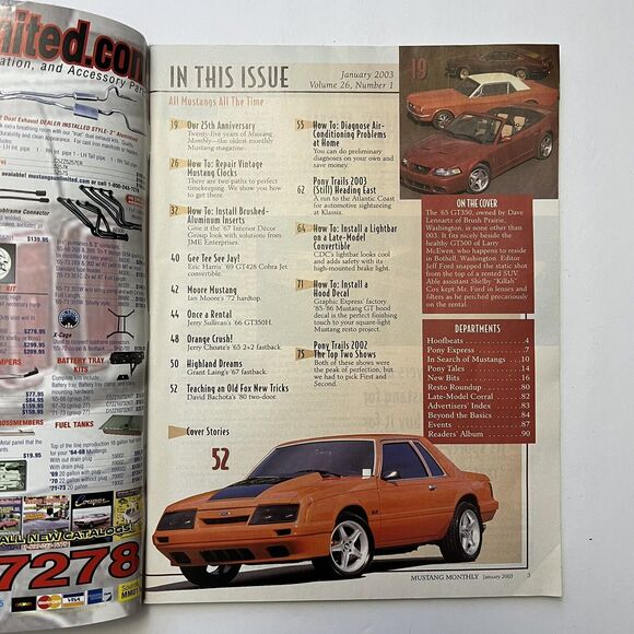 Vintage Mustang Monthly Magazines Set of 4 Dec 1999 Jan and Mar 2003 Feb 2005 - Picture 10 of 13